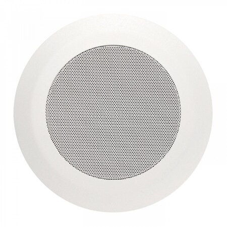 Quam For 8In O.D. Speaker, Round, 2-Piece, Stud-Mount, Steel, White Powder Coat BR8-2WS